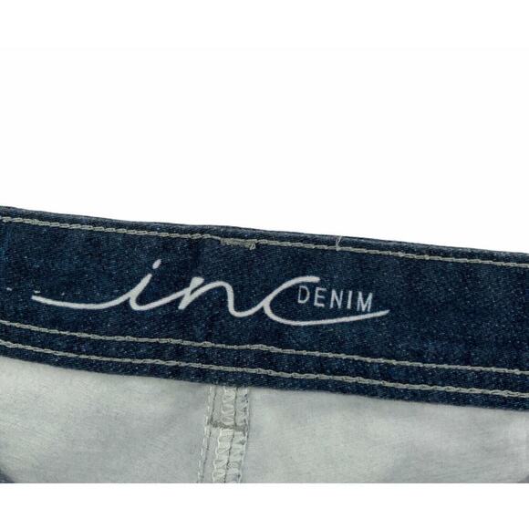 Inc Denim Dark Wash Faux Distressed Design Women's Stretch Jeans Size 2 - Picture 7 of 8
